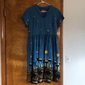Lindy bop space cat dress